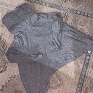 The Black Dog Asymmetrical Speckled Grey Hoodie